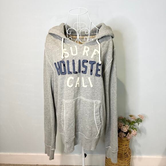 Perfect gray vintage y2k Hollister hoodie - Picture 1 of 8